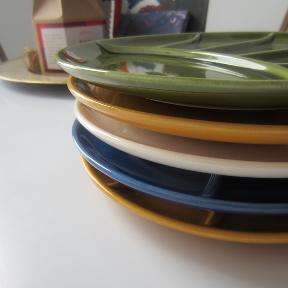 5 Vintage Japan Fondue Plates Mid-Century - Picture 7 of 7